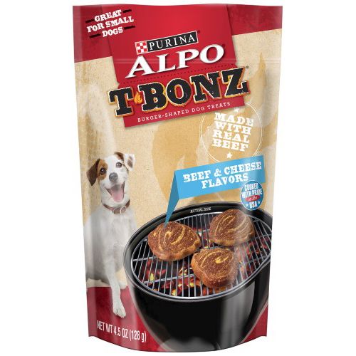 Purina ALPO Dog Treats  Tbonz Beef & Cheese Flavors  4.5 oz. Pouch