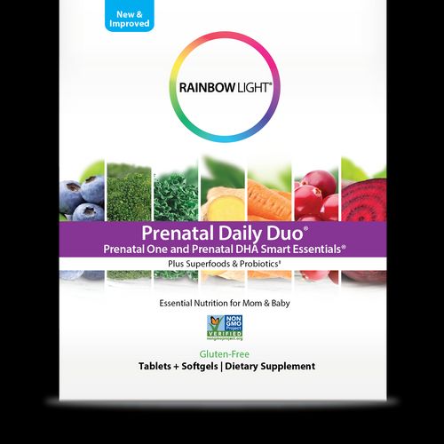 Rainbow Light Prenatal Daily Duo: Prenatal One Multivitamin & Prenatal DHA with Folate  30 Tablets & 30 Softgels