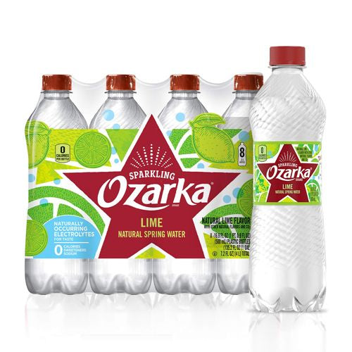 ZESTY LIME NATURAL SPARKLING SPRING WATER, ZEST LIME