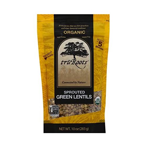 Truroots Organic Sprouted Green Lentils, 10 Oz