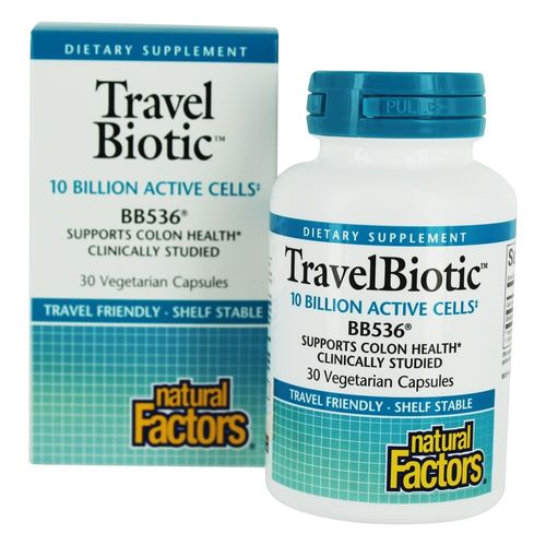 Natural Factors, TravelBiotic, BB536, 10 Billion Acitve Cells, 30 Vegetarian Capsules