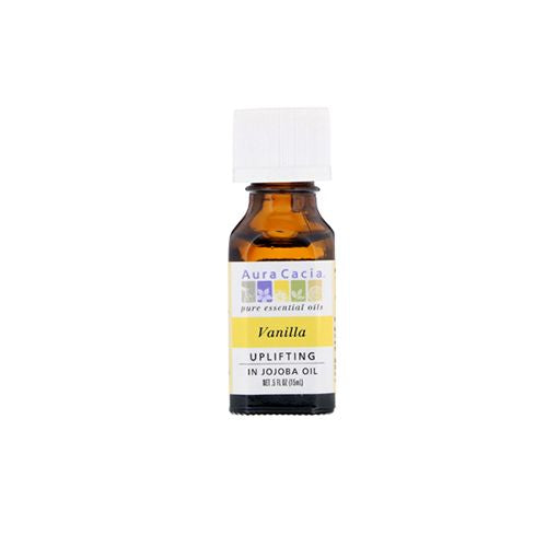 Aura Cacia Vanilla Scented Pure Essential Oil in Jojoba Oil  0.5 fl. oz.