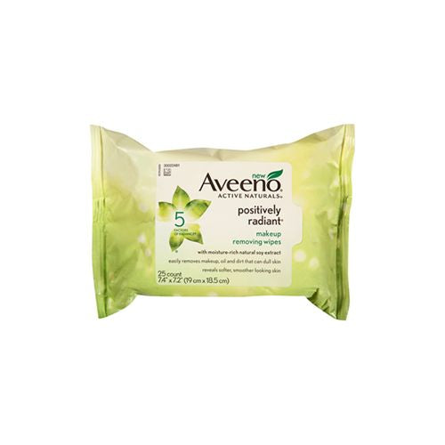 Aveeno Positively Radiant Oil-Free Makeup Removing Facial Wipes  25 ct
