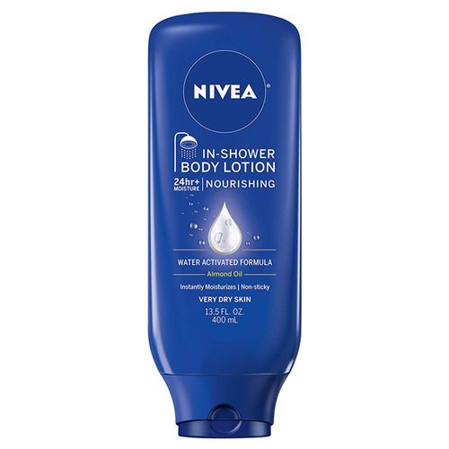 NIVEA Nourishing In Shower Lotion  Body Lotion for Dry Skin  13.5 Fl Oz Bottle