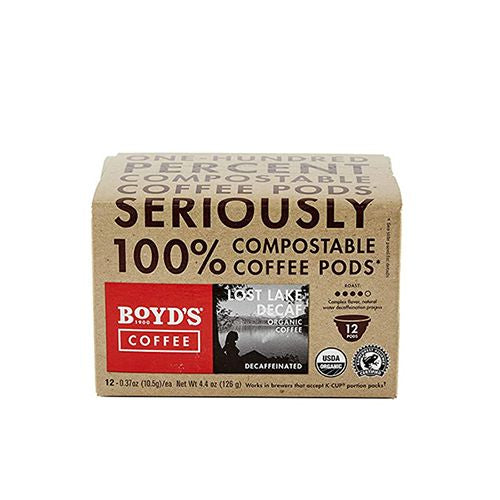 Boyd’s Lost Lake Decaf Coffee - Medium-Dark Roast - Single Cup (12 Count) (B00HO5IQ78)