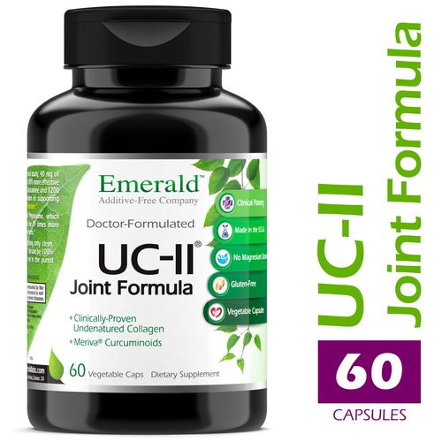 Emerald Labs UC-II Joint Formula with Meriva Phytosome and Bioperine for Support of Joint and Cartilage Repair  Collagen Growth Support  Reduce Pain and Inflammation Support - 60 Vegetable Capsules