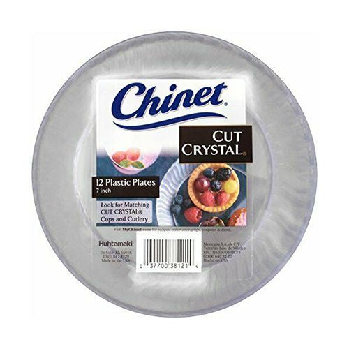 Chinet Cut Crystal Dessert Plates  7   12 Count
