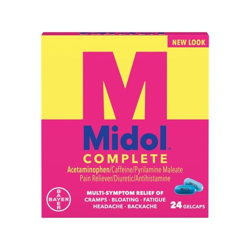 Midol Complete Menstrual Pain Relief Gelcaps w/ Acetaminophen - 24 Ct