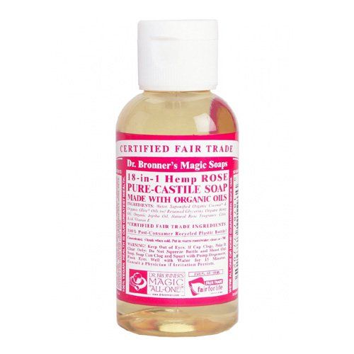 Dr. Bronner s 18-In-1 Hemp Pure-Castile Soap Rose  2.0 FL OZ