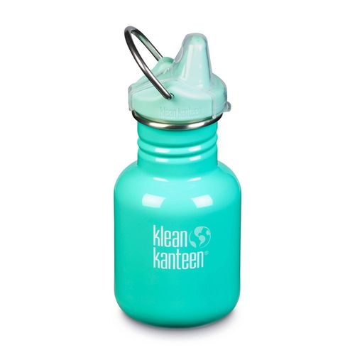 Klean Kanteen 12oz Stainless Steel Kids' Classic Water Bottle with Sippy Cap Teal