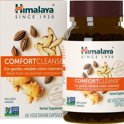 Himalaya Comfort Cleanse for Detox  Gentle Colon Cleanse & Occasional Constipation  500 mg  60 Capsules  1 Month Supply