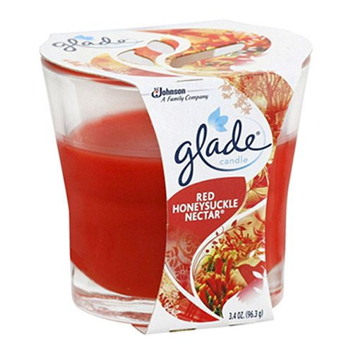 Glade Jar Candle Air Freshener  Red Honeysuckle Nectar  3.4 oz