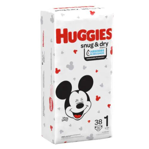 Huggies Snug & Dry Baby Diapers  Size 1  38 Ct