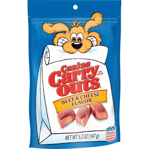 Canine Carry Outs Beef & Cheese Flavor Dog Snacks  5.2-Ounce Bag