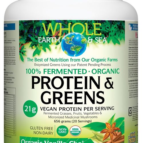 WHOLE EARTH AND SEA Organic Protein & Greens (Unflavoured - 640 gr)