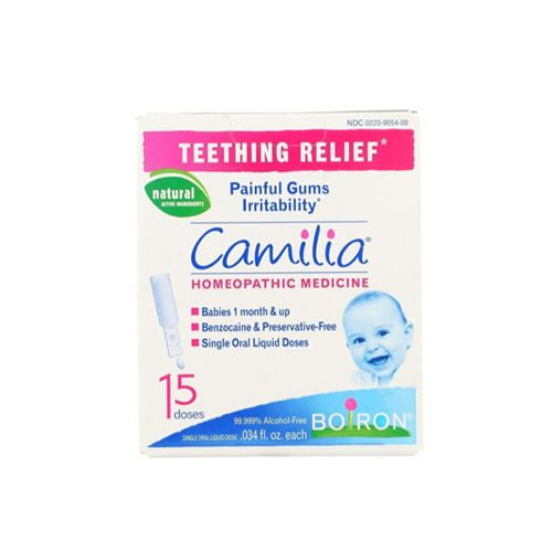 Boiron Camilia Teething Drops for Daytime and Nighttime Relief of Painful or Swollen Gums and Irritability in Babies  15 Single Liquid Doses