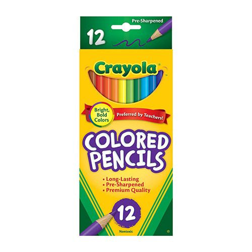 Crayola Colored Pencils Set Multi Colors  12 Ct  Back to School Supplies for Kids  Child Ages 5+
