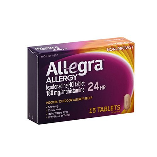 Allegra Adult 24HR Tablet (15 Ct  180 mg)  Allergy Relief