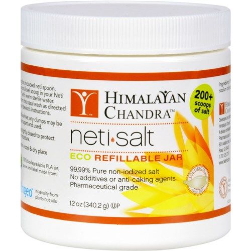 Himalayan Chandra - Neti Salt Eco Refillable Jar - 12 oz.