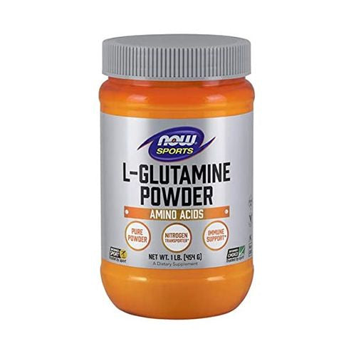 NOW Sports Nutrition  L-Glutamine Pure Powder  Nitrogen Transporter*  Amino Acid  1-Pound