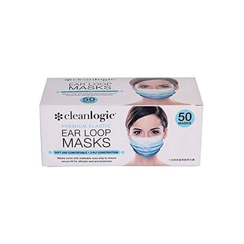 Cleanlogic, 3 Ply Face Masks - 50 Ct