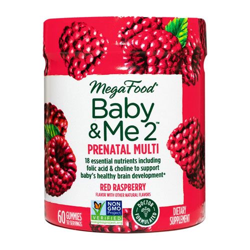 Baby & Me 2  Prenatal Multivitamin  Red Raspberry  60 Gummies  MegaFood