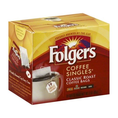 Folgers Coffee Singles Coffee Bags Classic Roast - 19 CT