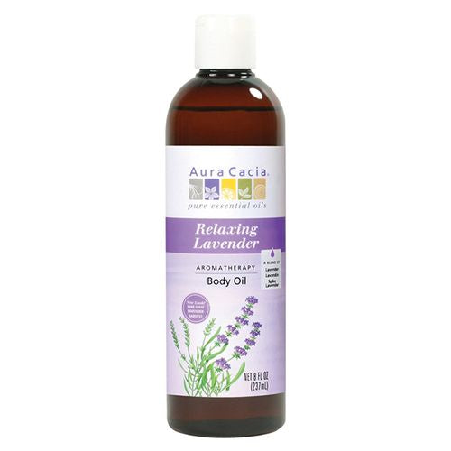 Aromatherapy Body Oil  Lavender  8 fl oz (237 ml)  Aura Cacia