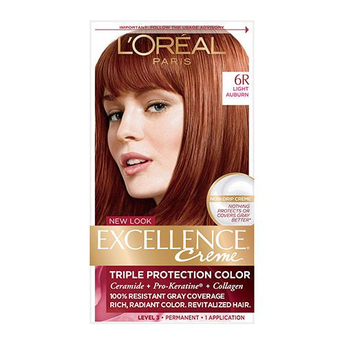 L Oreal Paris Excellence Creme Permanent Hair Color  6R Light Auburn