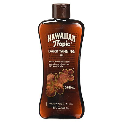 Hawaiian Tropic Dark Tanning Oil 8 Oz  Made With Coconut Oil  Moisturizes Your Skin  Enhances Your Tan
