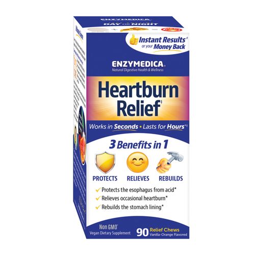 Enzymedica  Heartburn Soothe  Fast-Acting Digestive Aid  90 Chews