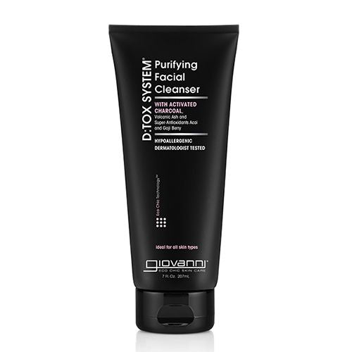 Giovanni D:tox System Purifying Facial Cleanser with Super Antioxidants  Activated Charcoal  7 oz.
