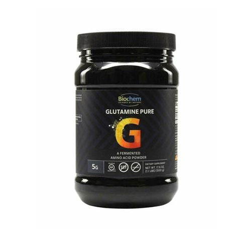 Biochem Glutamine Pure Powder 5g  1.1 lbs  Certified Vegan  Certified Gluten Free  Keto Friendly