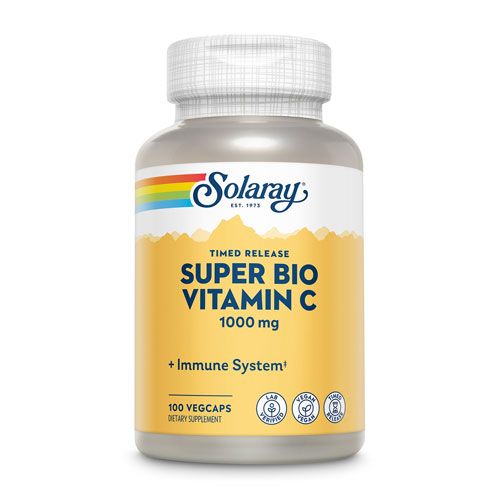 Solaray Super Bio Buffered Vitamin C 1000 mg with Bioflavonoids  Timed Release Immune Support  50 Servings  100 VegCaps