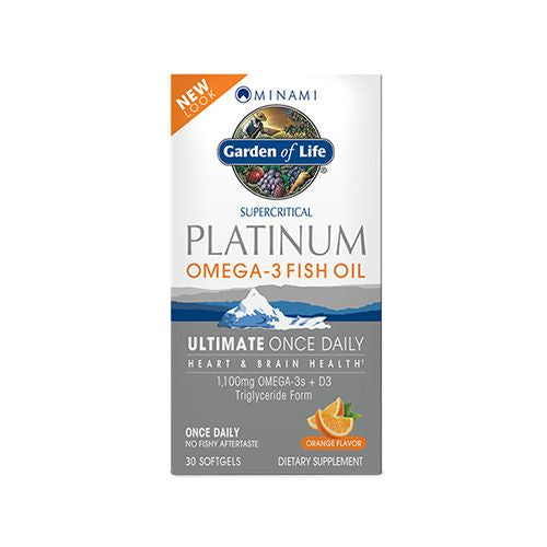 Minami Nutrition Platinum, Omega-3 Fish Oil, Ultimate Once Daily, Orange Flavor, 30 Softgels