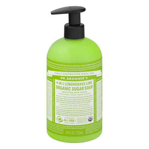 Dr. Bronner s Organic Lemongrass Lime Sugar Pump Soap 24oz