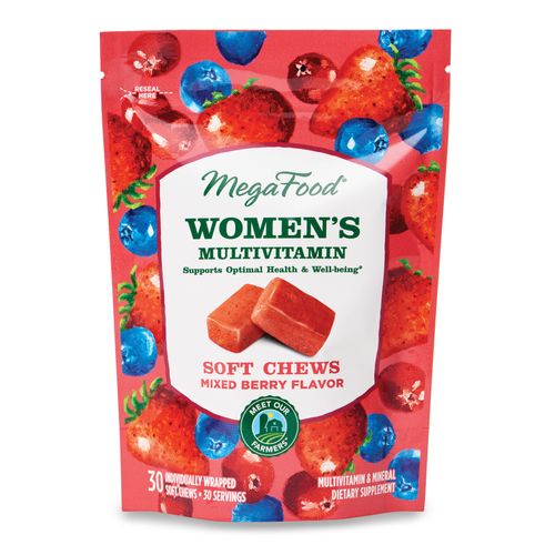 MegaFood Women s One Daily Multivitamin Soft Chews  Daily Supplement  Supports Optimal Health and Well-Being  Gluten-Free  Vegetarian  Mixed Berry - 30 Chews (Pack of 1)