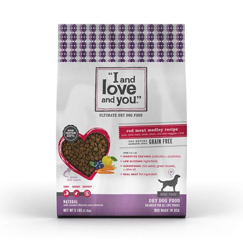 I and love and you  Nude Food Red Meat Medley Dry Dog Food  5 lb bag