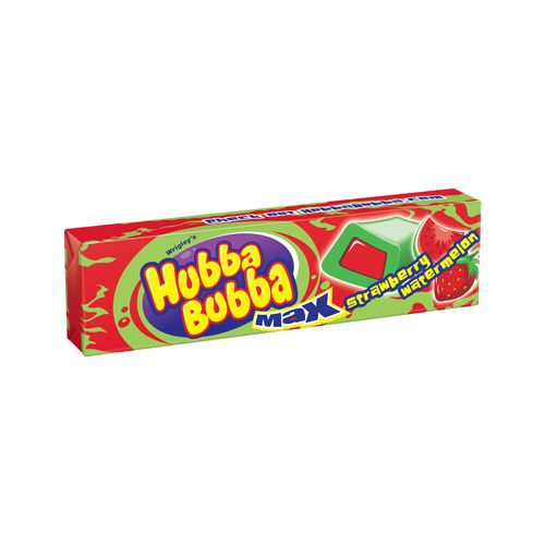 Hubba Bubba Max Strawberry Watermelon Bubble Gum - 5 Piece Pack