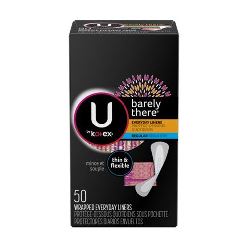 U by Kotex Balance Daily Wrapped Panty Liners  Light Absorbency  Regular Length  50 Ct