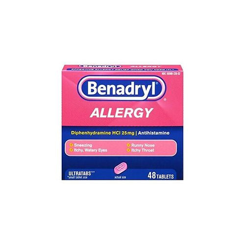Benadryl Ultratabs Antihistamine Cold & Allergy Relief Tablets  48 ct