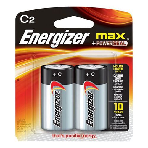 Energizer MAX C Batteries (2 Pack), C Cell Alkaline Batteries