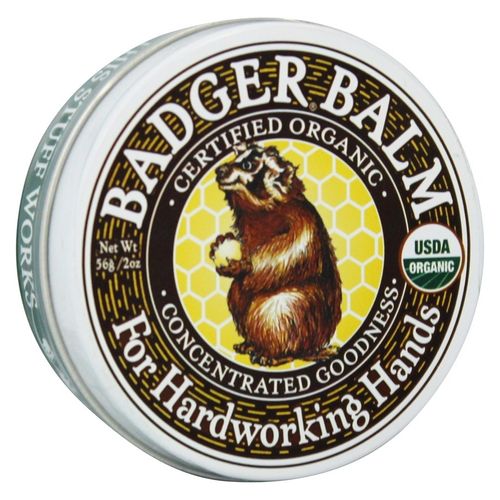 Badger Balm for Hardworking Hands w/Aloe Vera & Wintergreen 2oz Tin