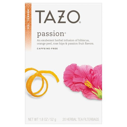 Tazo, Passion Herbal Tea, Tea Bags, 20 Ct
