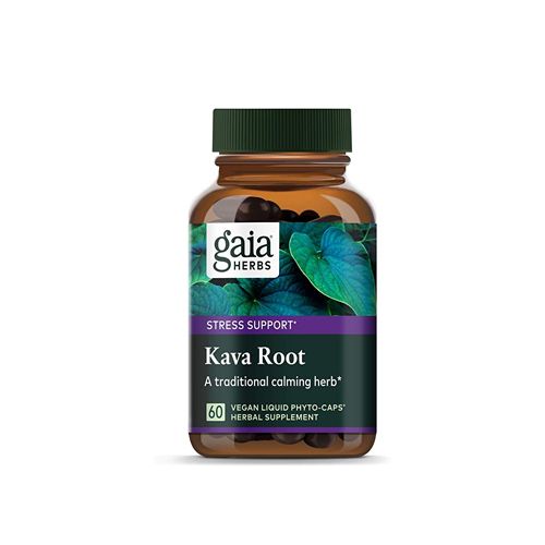 Gaia Herbs Kava Kava Root  Vegan Liquid Capsules  60 Count - Supports Emotional Balance  Calm & Relaxation  Guaranteed Potency 75mg Active Kavalactones