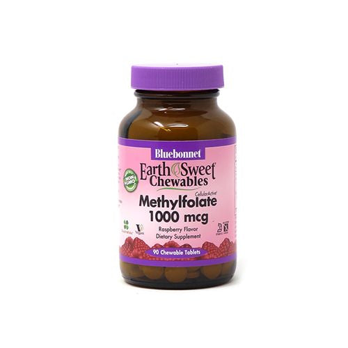 Bluebonnet Nutrition - EarthSweet Chewables Methylfolate 1000 mcg. - 90 Chewable Tablets