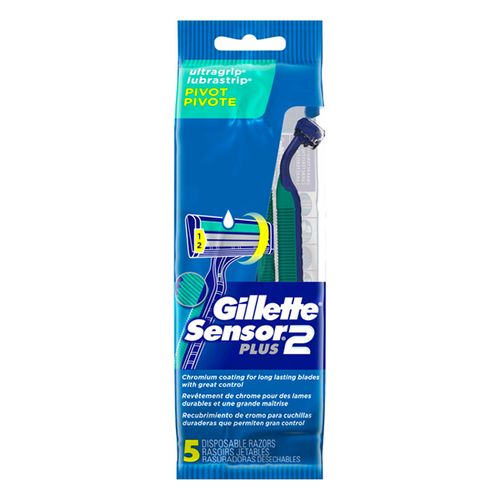 Gillette® Sensor2® Plus Disposable Razors 5 ct Pack