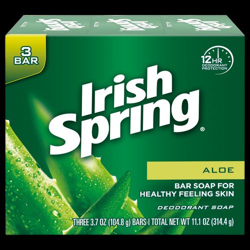 Irish Spring Bar Soap  Aloe Mist Deodorant  3.7 oz  3 Pack