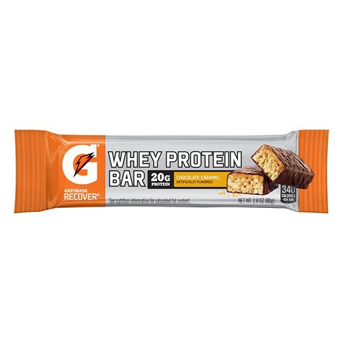 Gatorade Recover Whey Protein Bar Chocolate Caramel 2.8 Ounce Plastic Bag