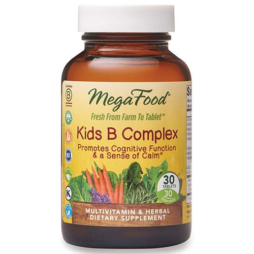 MegaFood Kids B Complex - Supplement with B Vitamins for Cellular Energy and Nervous System Support - Gluten Free  Vegetarian & Made without Dairy & Soy - 30 Tabs